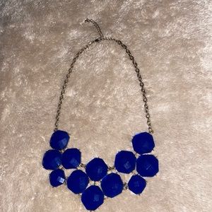Blue jeweled necklace